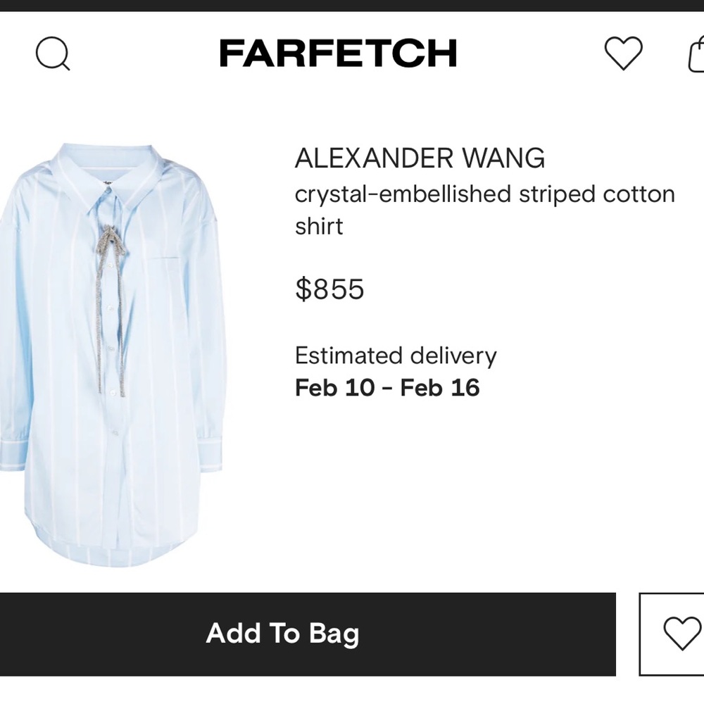 AUTHENTIC Alexander wang shirt with diamond halter neck detail FIRM PRICE - Picture 14 of 15